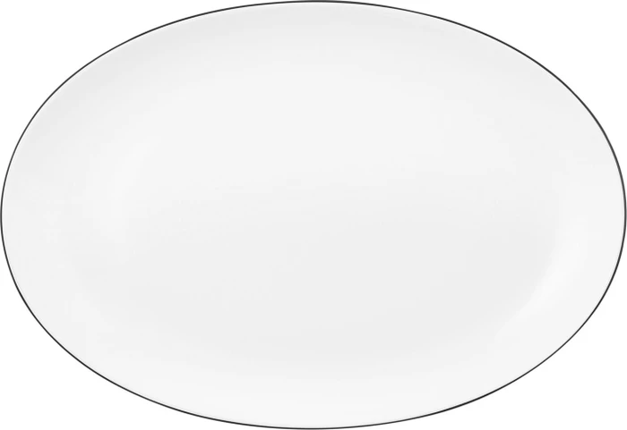 Seltmann Weiden Lido Black Line 10826 Platte oval 35x24cm