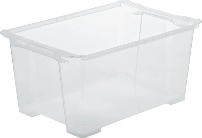 Rotho Evo Easy Storage Aufbewahrungsbox, 44l, transparent/transparent