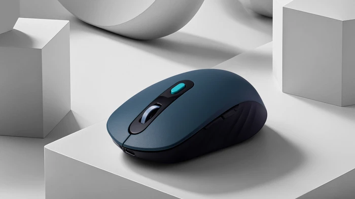 Keychron BM25 Wireless Mouse Space Gray blau/schwarz, USB/Bluetooth