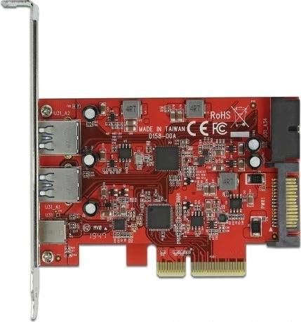 DeLOCK 1x USB-C 3.1, 2x USB-A 3.1, PCIe 3.0 x4