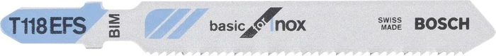 Bosch Professional T118EFS BIM Progressor for Inox Stichsägeblatt, 83mm, 5 Stück