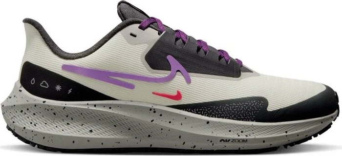 Nike Air Zoom Pegasus 39 Shield light bone/cobblestone/dark smoke grey/vivid purple (Damen)