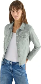 CECIL Brusttaschen und Knöpfe Jeansjacke mitn sea green (Damen)