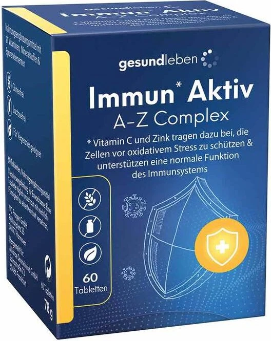 Alliance Gesund Leben Immun Aktiv A-Z Complex Kapseln, 60 Stück
