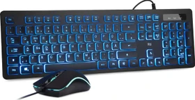 Riitek Rii RK105 Tastatur und Maus Set, USB, DE