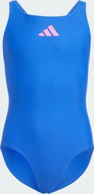 adidas Solid Small Logo Badeanzug royal blue/lucid pink (Junior)