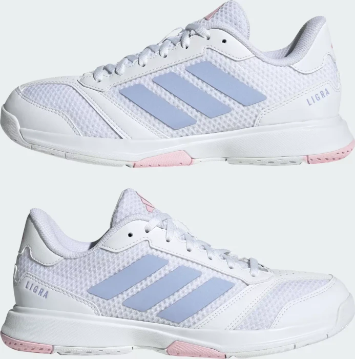 adidas Ligra 8 Indoor Handball cloud white/violet tone/clear pink (Damen)