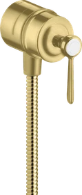 Hansgrohe Axor Montreux Wandanschluss Stop mit Rückflussverhinderer, Absperrventil und Hebelgriff brushed brass