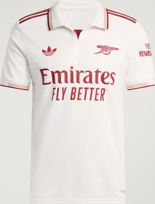 adidas FC Arsenal Authentic 2025/2026 Ausweichtrikot kurzarm cloud white/team coll burgundy 2 (Herren)