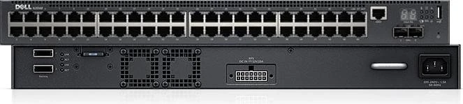 Dell EMC Networking N Series PowerSwitch N2000 Rackmount Gigabit Managed Stacking Switch, 48x RJ-45, 2x SFP+, 850W PoE+