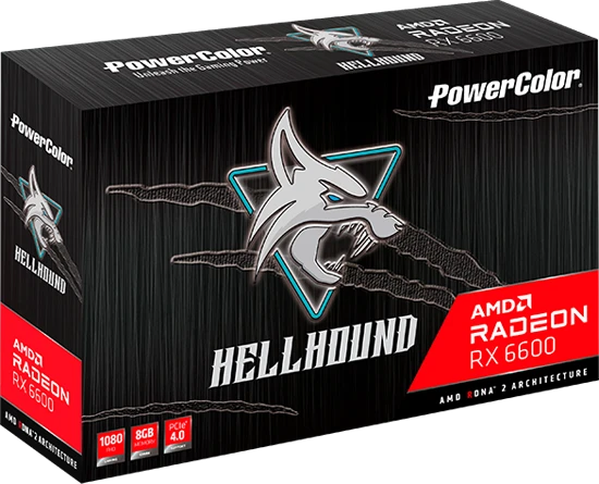 PowerColor Hellhound Radeon RX 6600, 8GB GDDR6, HDMI, 3x DP
