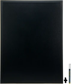 Securit Woody, Kreidetafel schwarzer Rahmen, schwarz, 60x80cm
