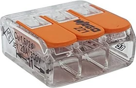 Wago COMPACT-Verbindungsklemme bis 4mm² 3-Leiter, 100 Stück