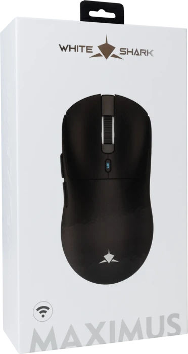 White Shark Maximus Black Wireless Gaming Mouse, schwarz, USB/Bluetooth