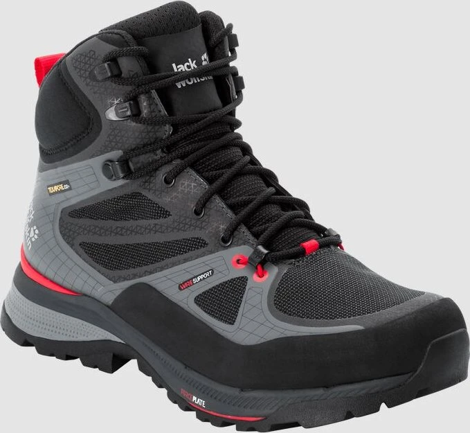 Jack Wolfskin Force Trekker Texapore Mid schwarz/rot (Herren)