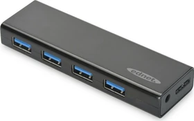 Ednet USB-Hub, 4x USB-A 3.0, USB 3.0 Micro-B [Buchse] (85155)