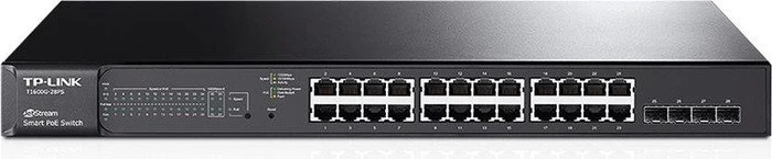 TP-Link T1600G JetStream Rackmount Gigabit Smart Switch, 24x RJ-45, 4x SFP, 192W PoE+ (T1600G-28PS (TL-SG2424P))