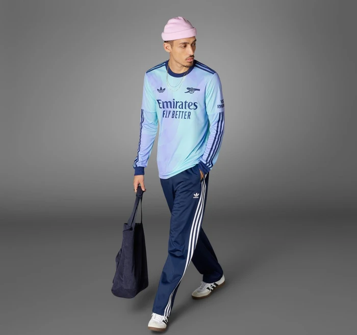adidas FC Arsenal 2024/2025 Ausweichtrikot langarm clear aqua/light flash purple (Herren)
