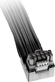be quiet! 12V-2x6 Kabel, 12V-2x6 / 12VHPWR 90° REVERSED Cable PCI-E, 1x 16-Pin PCIe 5.1 Stecker auf 16-Pin PCIe 5.1 Stecker, schwarz, 90° gewinkelt, 70cm