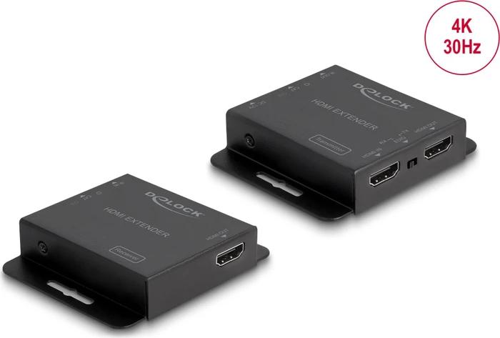 DeLOCK HDMI Extender Set Extender 4K, 30Hz, Cat5e/6, 40m