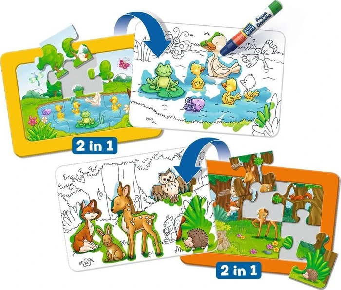 Ravensburger ministeps Aqua Doodle Puzzle Heimische Tiere