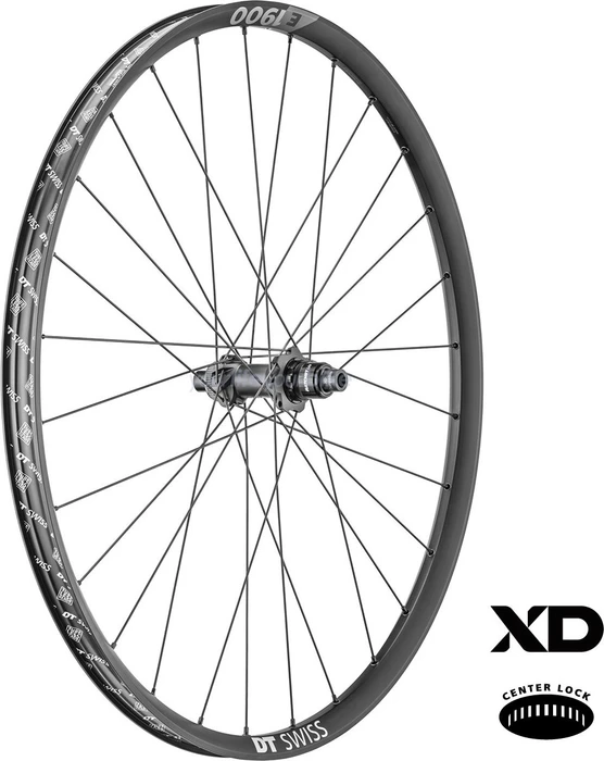 DT Swiss E 1900 Spline 28H 22mm/30mm 27.5" 12x142 TA SRAM XD 6-Loch Disc Hinterlaufrad
