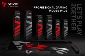 Savio Turbo Dynamic XL Gaming Mauspad, schwarz/rot