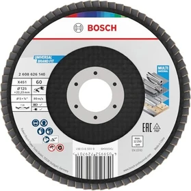 Bosch Professional X451 Fächerschleifscheibe T29 K60, 125x22.23mm, 15 Stück