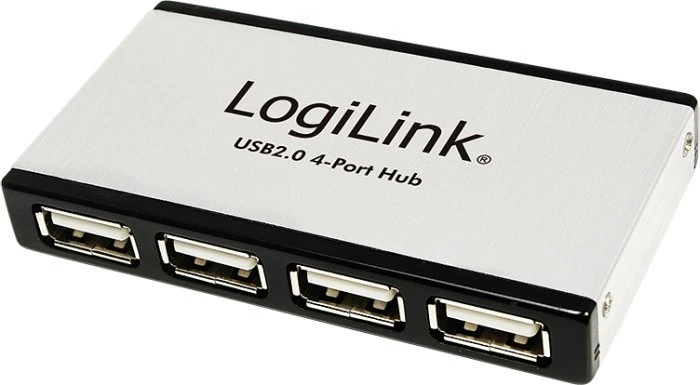 LogiLink Aluminium USB-Hub, 4x USB-A 2.0, USB-B 2.0 [Buchse]