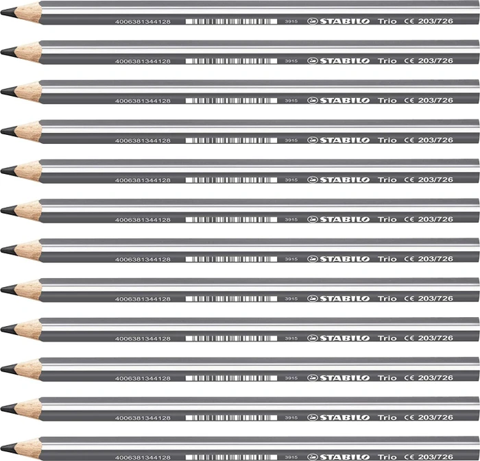STABILO Trio thick Buntstift grau, 12er-Pack