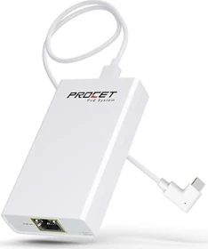 Procet PoE auf USB-C PoE-Adapter, Gigabit LAN-Adapter, 60W, RJ-45, USB-C 3.0 [Buchse] (PT-PTC-G-BT)