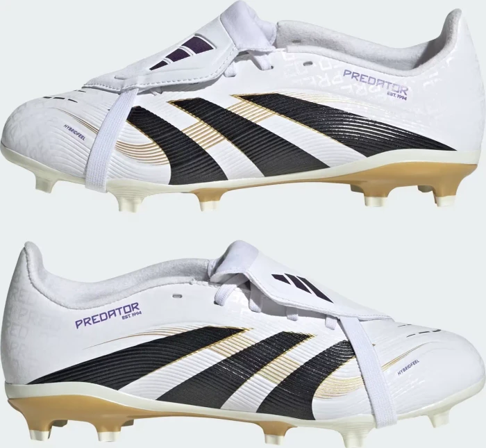 adidas Predator League Fold-Over Tongue FG/MG cloud white/core black/gold metallic (Junior)