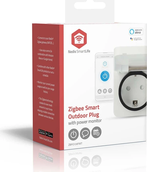 Nedis SmartLife Smart Stecker für Außenbereiche, 3680W, Typ E, Smart-Steckdose