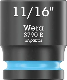 Wera 8790 B Impaktor Außensechskant Steckschlüssel 3/8" zöllig, 11/16"x30mm