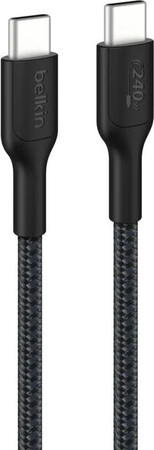 Belkin BoostCharge Pro Geflochtenes USB-C-/USB-C-Kabel (240W) 3m schwarz