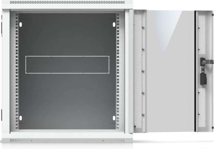 Ubiquiti 12U Rack Cabinet, 19" Wandgehäuse 12HE, Glastür, weiß, 720mm tief