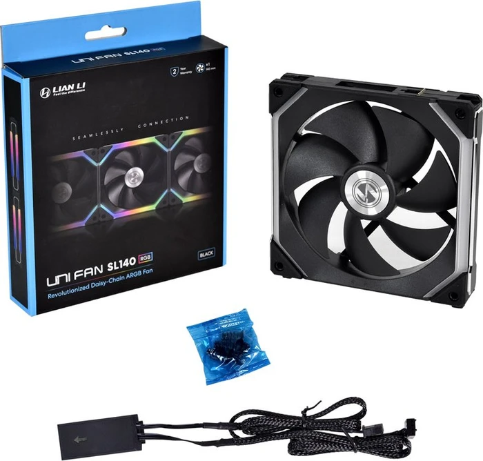 Lian Li Uni Fan SL140 RGB, schwarz, 140mm