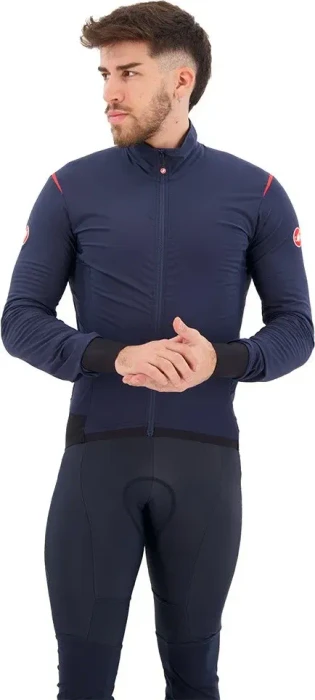 Castelli Alpha Flight RoS Fahrradjacke belgian blue/pompeian red (Herren)