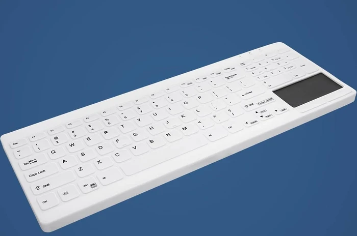 Contour Design Active Key desinfizierbare Tastatur mit Nummernfeld und Touchpad, vollversiegelt, weiß, USB, ND