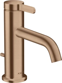 Hansgrohe Axor One Waschbeckenarmatur 70 mit Hebelgriff und Zugstangen-Ablaufgarnitur brushed red gold