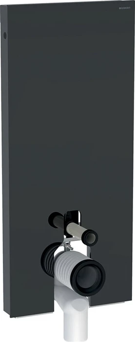 Geberit Monolith Sanitärmodul für Stand-WC, 114cm, Glas lava/Aluminium schwarzchrom