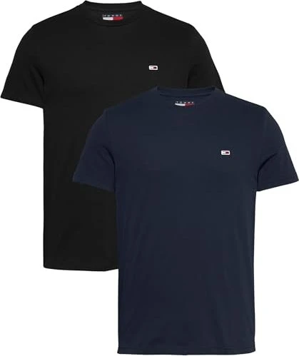 Tommy Hilfiger Jersey Extra Slim Fit 2er-Pack T-Shirt kurzarm black/dark night navy (Herren)