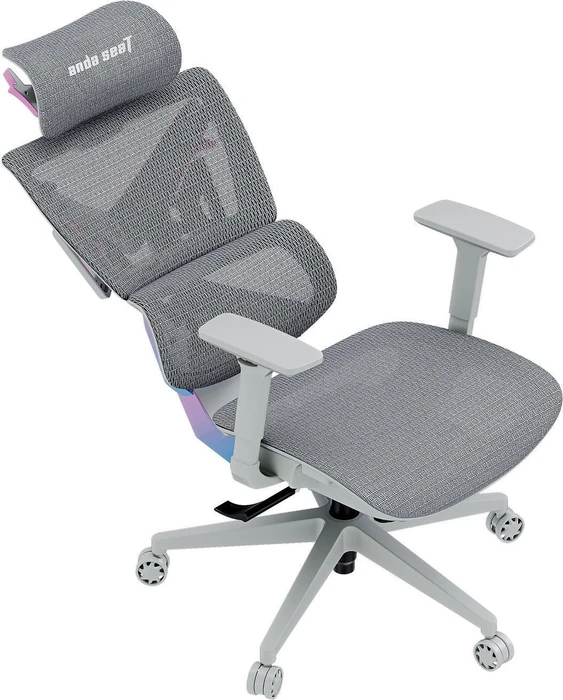 Anda Seat X-Air Mesh Office Gamingstuhl, Twilight Grey, grau/rosa/blau