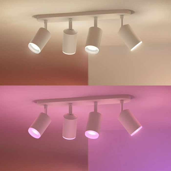Philips Hue White and Color Ambiance Fugato Spot 4-flammig weiß