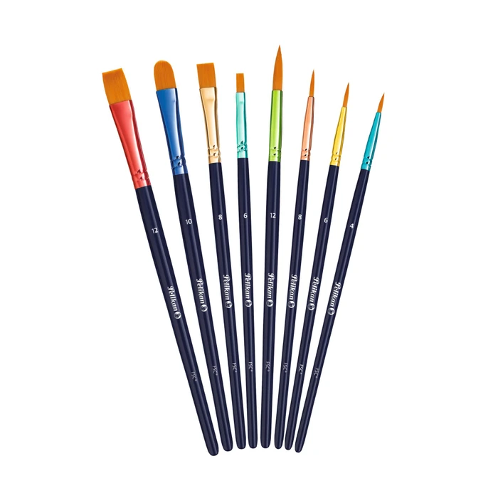 Pelikan Schulpinselset Premium 8 Synthetik Pinselset, 8-tlg.