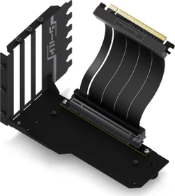 EZDIY-FAB Shield, Vertical GPU Mount, Riser Card Cable, mit vertikaler Grafikkarten-Halterung, gewinkelt, PCIe 4.0, 115mm, schwarz
