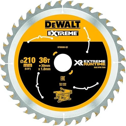 DeWalt DT99566 Extreme Runtime Kreissägeblatt 36Z, 210x1.24x30mm, 1 Stück