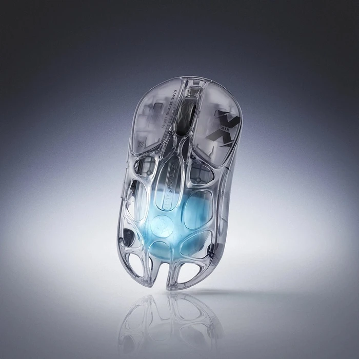 GravaStar Mercury X Air 8KHz Wireless Gaming Mouse, Onyx Crystal, USB/Bluetooth