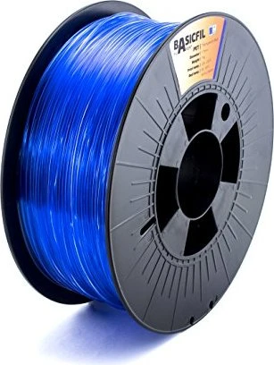 Basicfil PETG, transparent blue, Spule, 1.75mm, 1.00kg