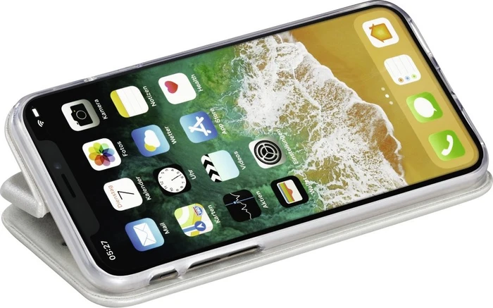 Hama Booklet Curve für Apple iPhone X silber